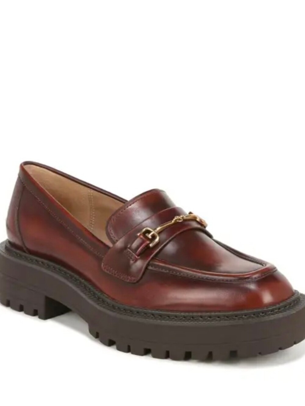 Sam Edelman Laurs Spiced Brandy Leather Loafers